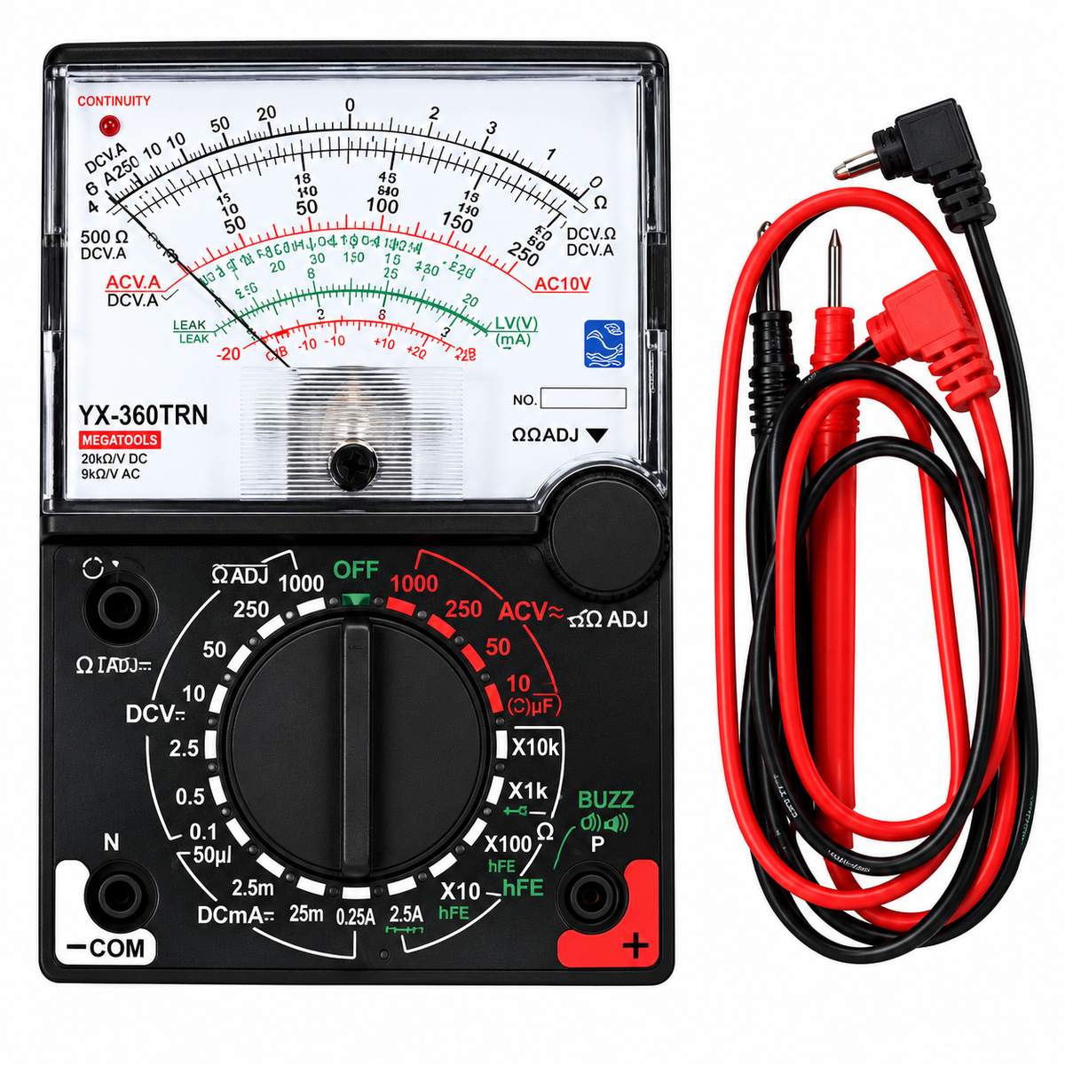 Megatools DT360TRN Analog Multi Meter Tester - ToolsSavvy.ph