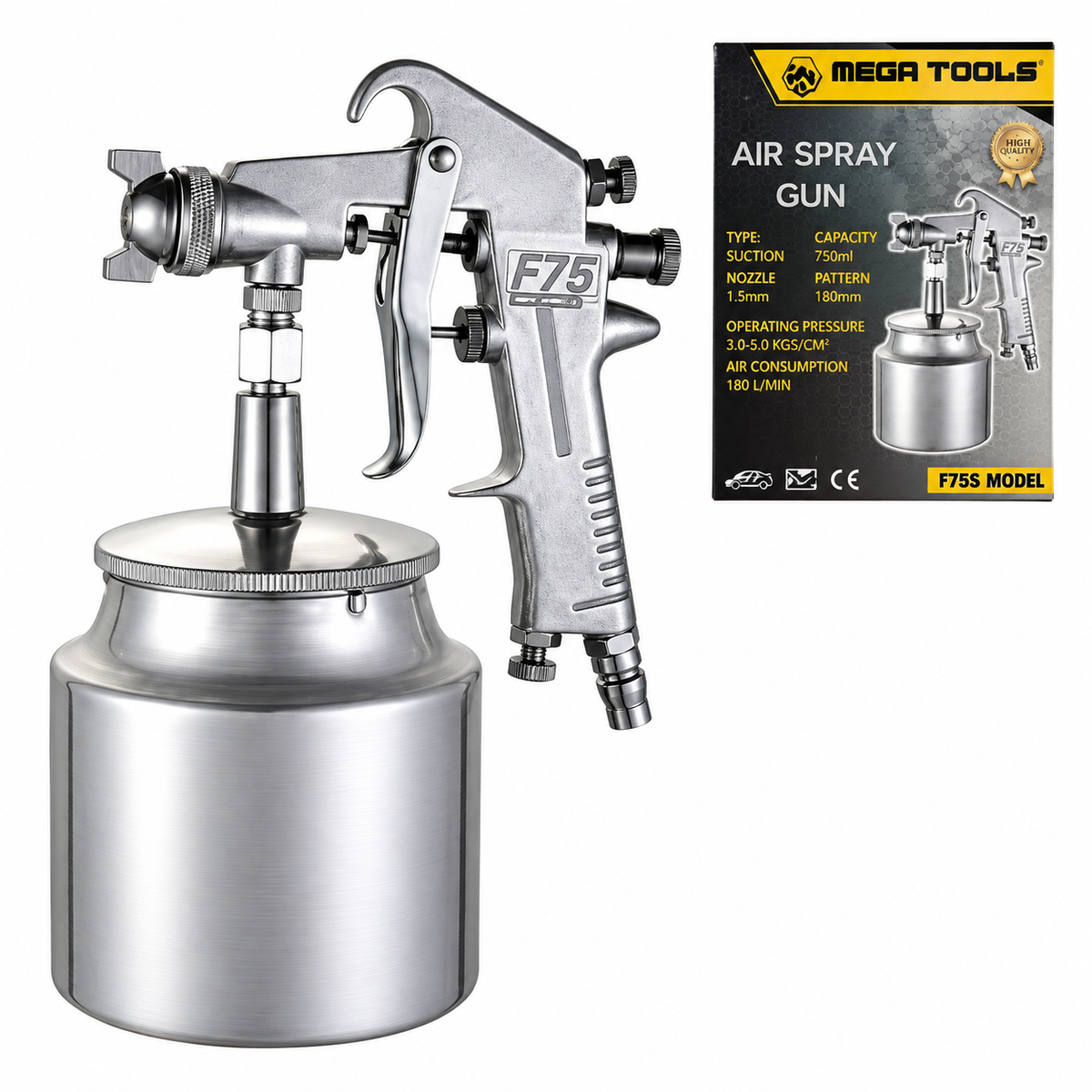 Megatools Paint Spray Gun (Suction) - ToolsSavvy.ph Main image