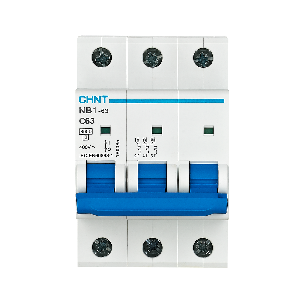 Chint NB1-63 3P 6KA with ON/OFF Indicator Miniature Circuit Breaker (3 Module) Secondary image