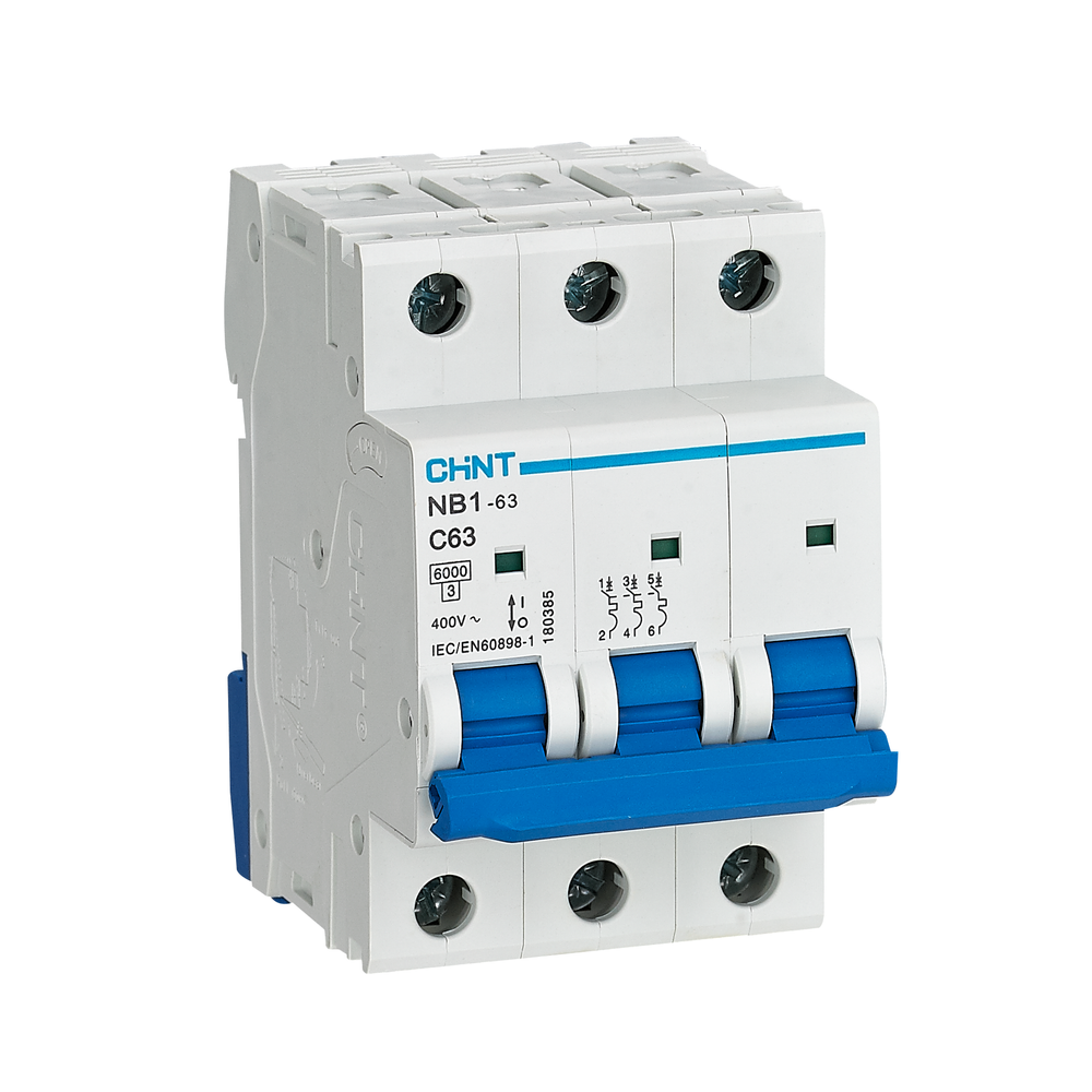 Chint NB1-63 3P 6KA with ON/OFF Indicator Miniature Circuit Breaker (3 Module) | Chint by KHM Megatools Corp. Main image