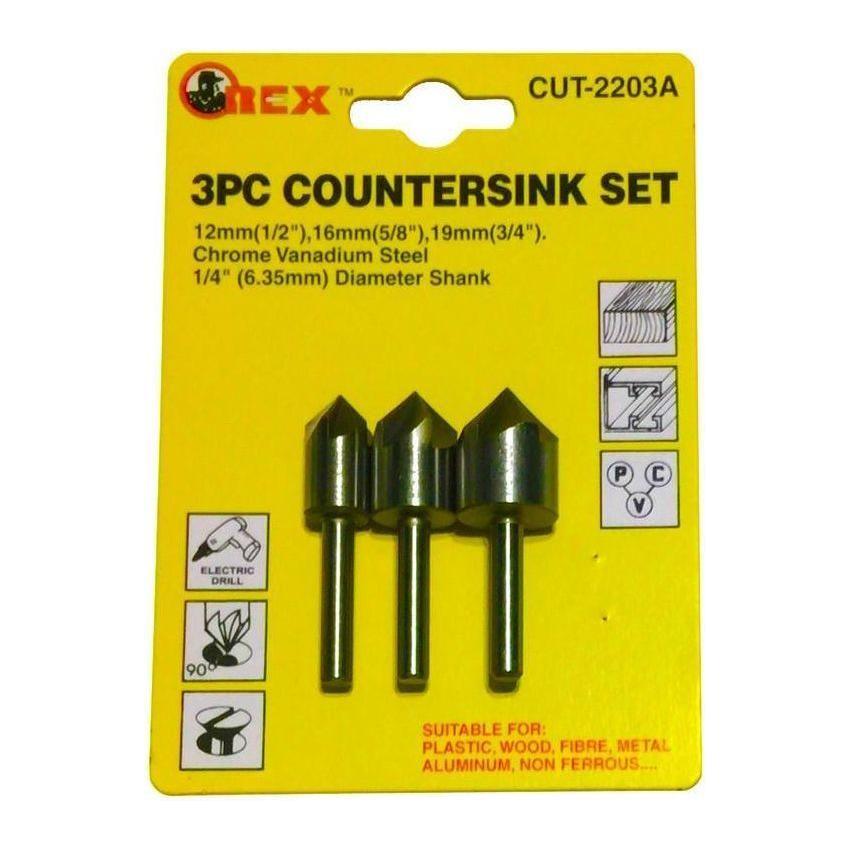 Orex 3pcs Countersink Bit Set - Goldpeak Tools PH Orex