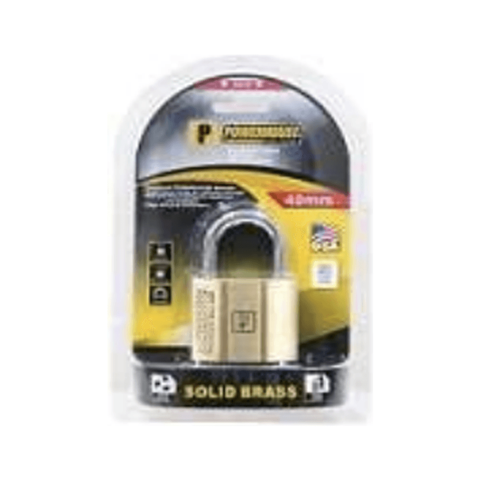 Powerhouse Solid Brass Padlock H.D. PH140 Short Shackle - KHM Megatools Corp. Main image