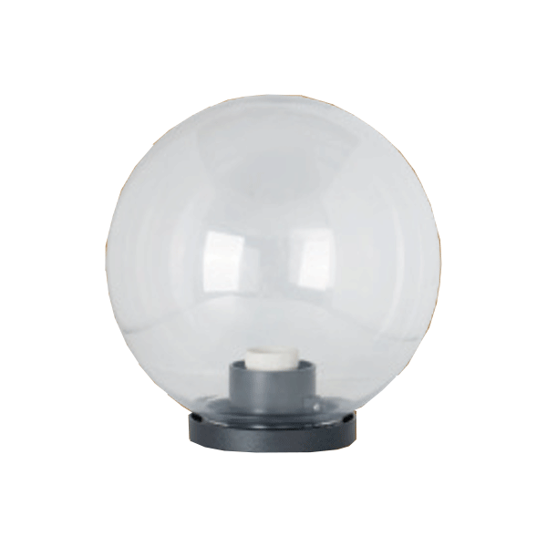 Firefly Globe Garden Lamps Plain Clear Diffuser Post Installation