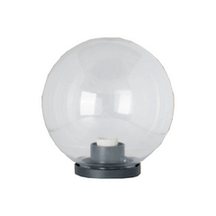 Firefly Globe Garden Lamps Plain Clear Diffuser Post Installation