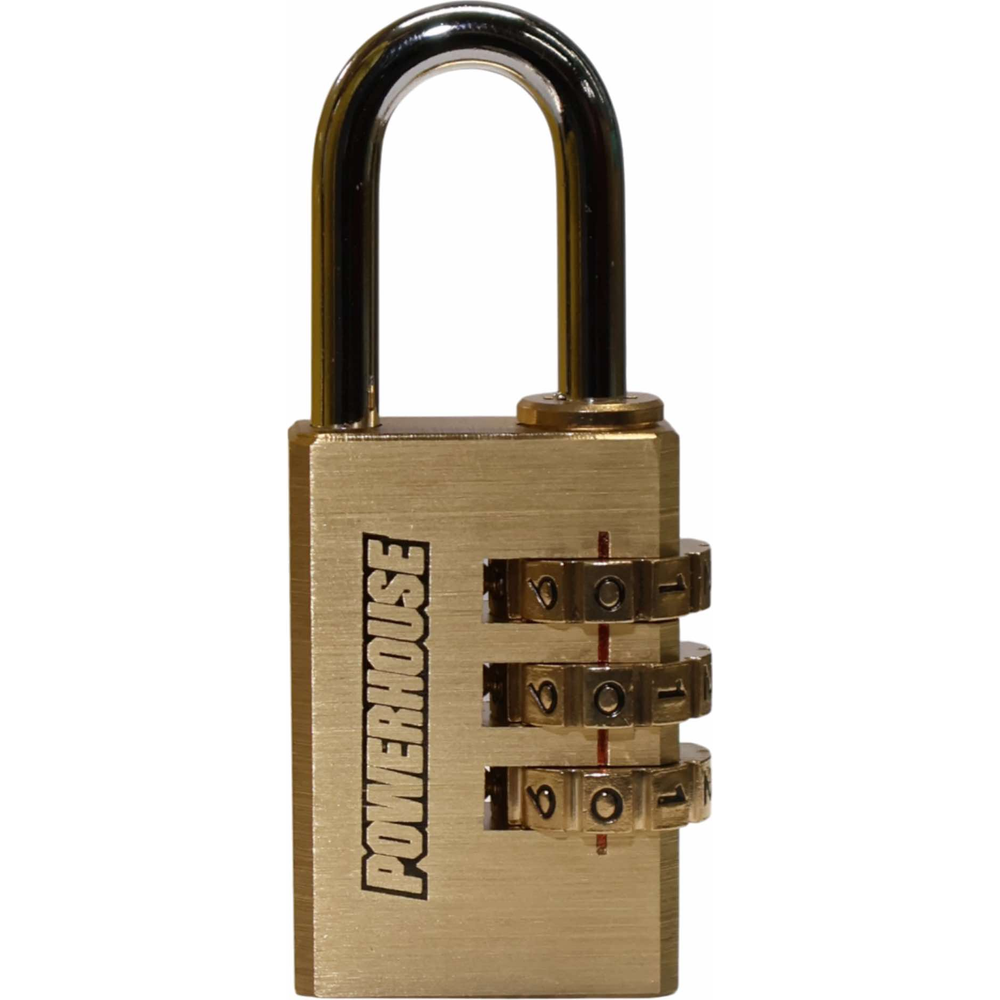 Powerhouse PH-BCPL-330 Brass Combination Padlock 3-Dials (30mm) Secondary image