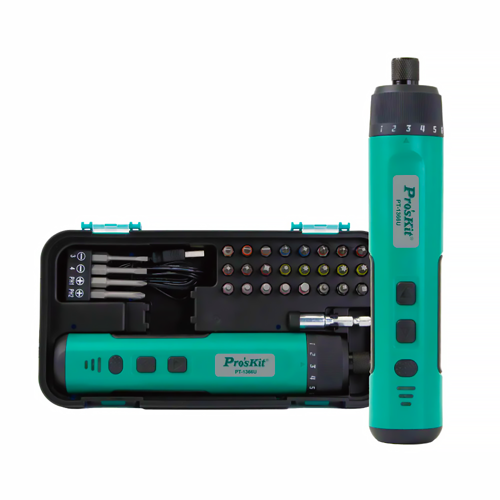 Pro'sKit PT-1366U Cordless Screwdriver Set 3.6V - ToolsSavvy.ph