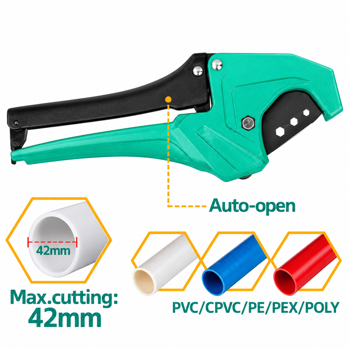 DCA A11A7042 PVC Pipe Cutter 42mm