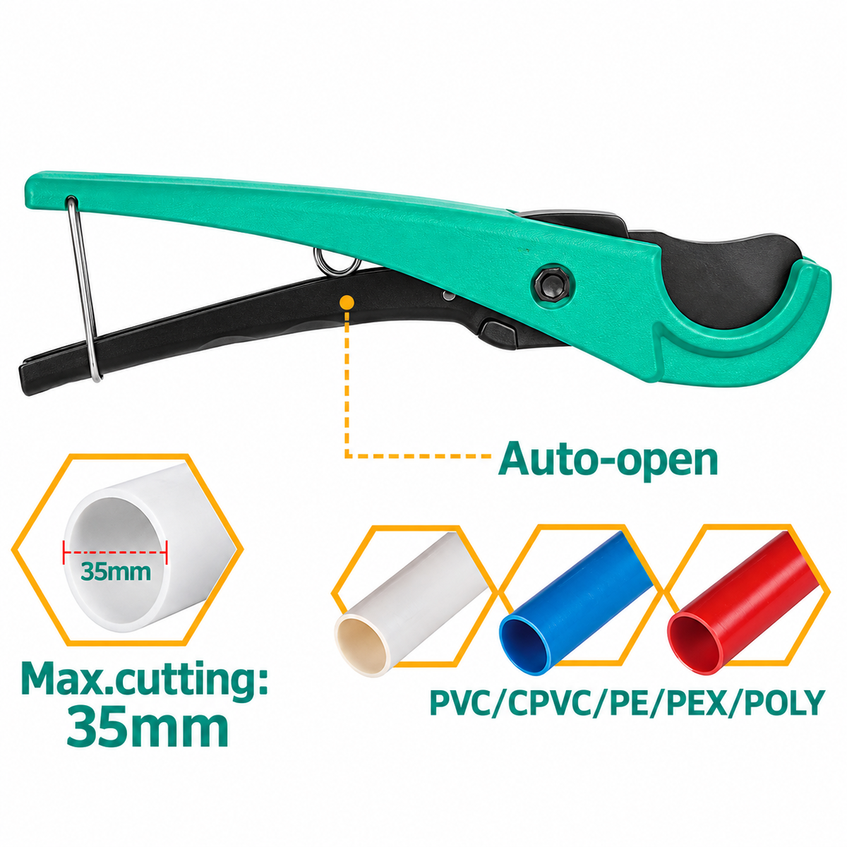 DCA A11A7035 PVC Pipe Cutter 35MM