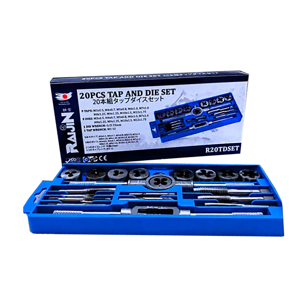 Raijin R20TDSET 20pcs Tap and Die Set