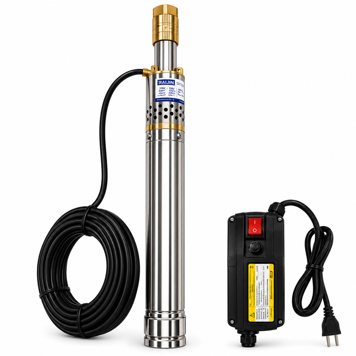 Raijin RSSPUMP550 Submersible Screw Deep Well Pump 550W - ToolsSavvy.ph