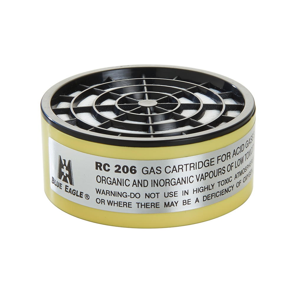 Blue Eagle RC206 Chemical Respirator Filter Cartridge (Vapour & Acid) [RC-206] | Blue Eagle by KHM Megatools Corp. Main image