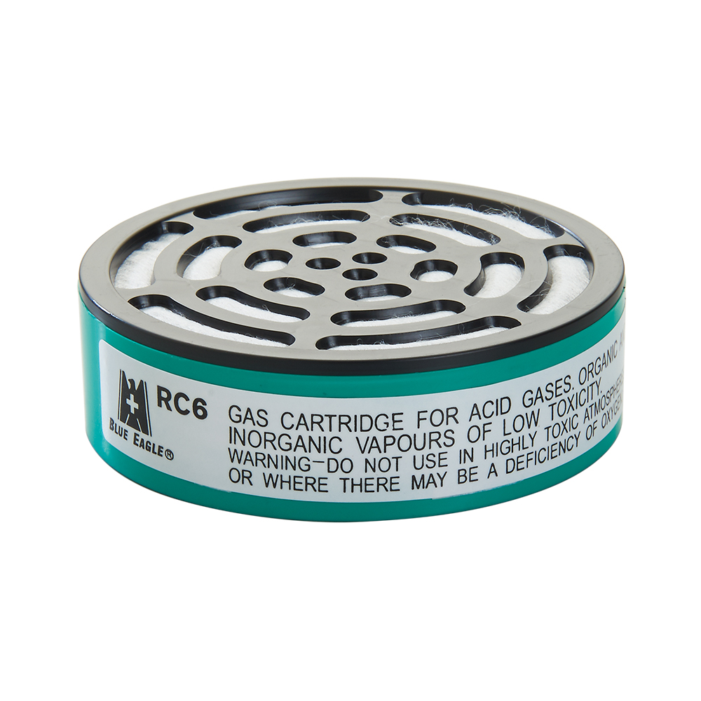 Blue Eagle RC6 Chemical Respirator Filter Cartridge (Vapour & Acid) [RC-6] | Blue Eagle by KHM Megatools Corp.