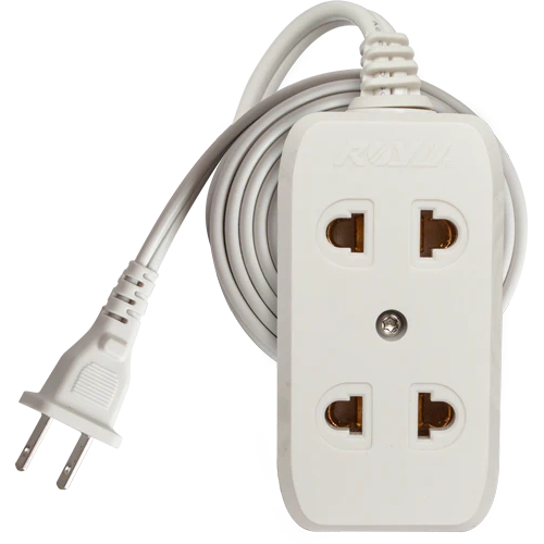 Royu REDEC102 Universal Outlet 2-Gang 10A (3 Meters) | Royu by KHM Megatools Corp.