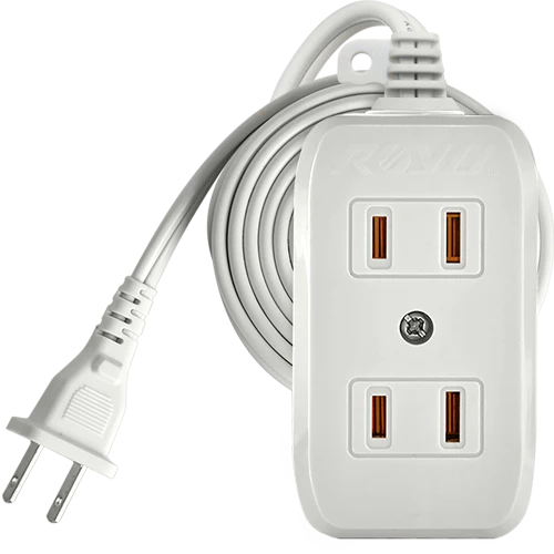 Royu REDEC302 Flat Pin Outlet 10A (3 Meters) | Royu by KHM Megatools Corp. Main image