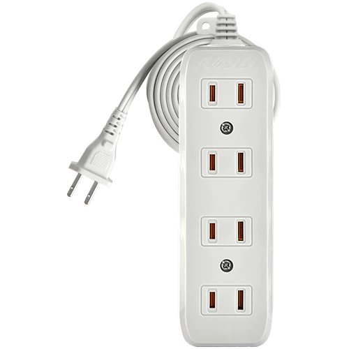 Royu REDEC304 [4+1 Gang] Flat Pin Outlet 10A (4 Meters) | Royu by KHM Megatools Corp.
