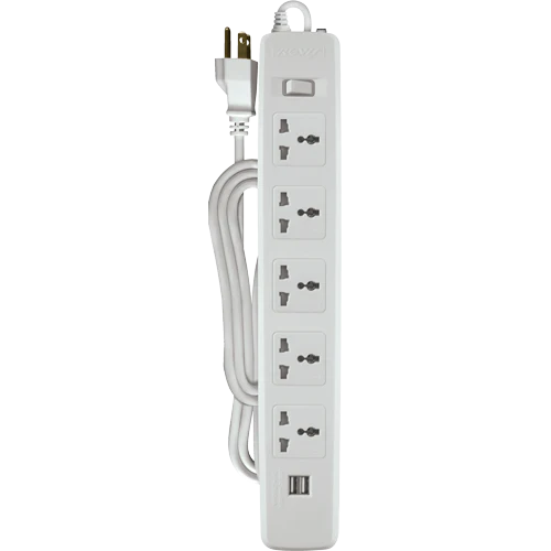 Royu REDEC625 (5-Gang) 1 Master Switch  & 2 USB Ports | Royu by KHM Megatools Corp. Main image