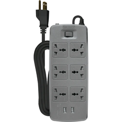 Royu REDEC626 (6-Gang) 1 Master Switch & 2 USB Ports | Royu by KHM Megatools Corp.