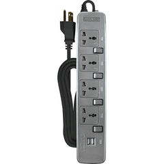 Royu REDEC724 (4-Gang) Individual Switches & 2 USB Ports | Royu by KHM Megatools Corp.