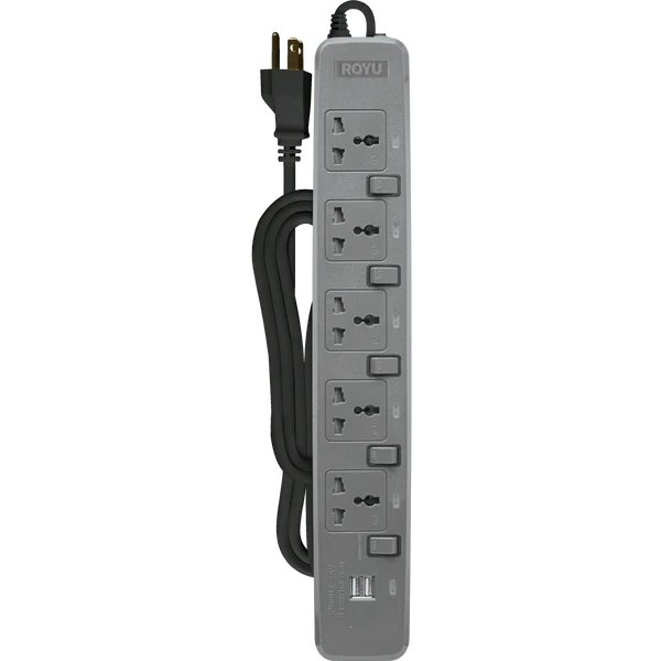 Royu REDEC725 (5-Gang) Individual Switches & 2 USB Ports | Royu by KHM Megatools Corp. Main image