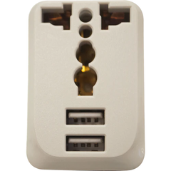Royu REDPL125 International Adapter with 2 USB Ports | Royu by KHM Megatools Corp.