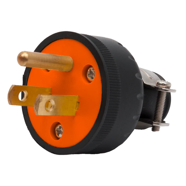 Royu REDPL205/B PVC Plug with Ground and Clamp (15A) | Royu by KHM Megatools Corp. Main image