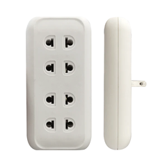 Royu REDPL306 4-Gang Universal Outlet + 2 Flat Pin Outlet Adapter | Royu by KHM Megatools Corp.