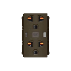 Royu RMO10/DG Duplex GFCI Outlet 20A 6mA (Plano) [Dark Gray] | Royu by KHM Megatools Corp.