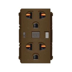 Royu RMO10/DW Duplex GFCI Outlet 20A 6mA (Plano) [Dark Wood] | Royu by KHM Megatools Corp.