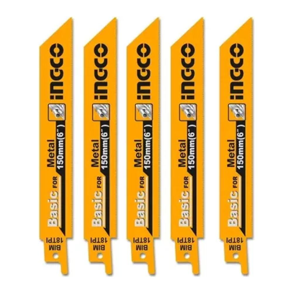 Ingco RSB922EF Reciprocating Saw Blades for Metal 6" 5Pcs | Ingco by KHM Megatools Corp. Main image