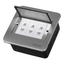 Royu RWF51 Square Floor Receptacle with 3 Gang Universal Outlet 15A (Wide) | Royu by KHM Megatools Corp.