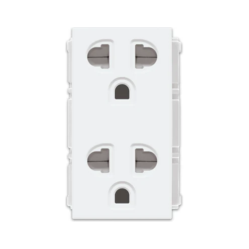 Royu RWO11 Duplex Universal Outlet with Ground & Shutter 15A (Wide) | Royu by KHM Megatools Corp. Main image