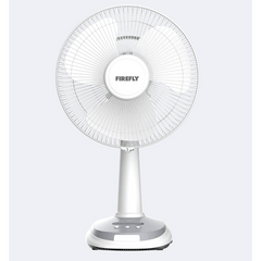 Firefly FEL6116 12" Rechargeable Desk Fan with Emergency Solar Panel and Lamps