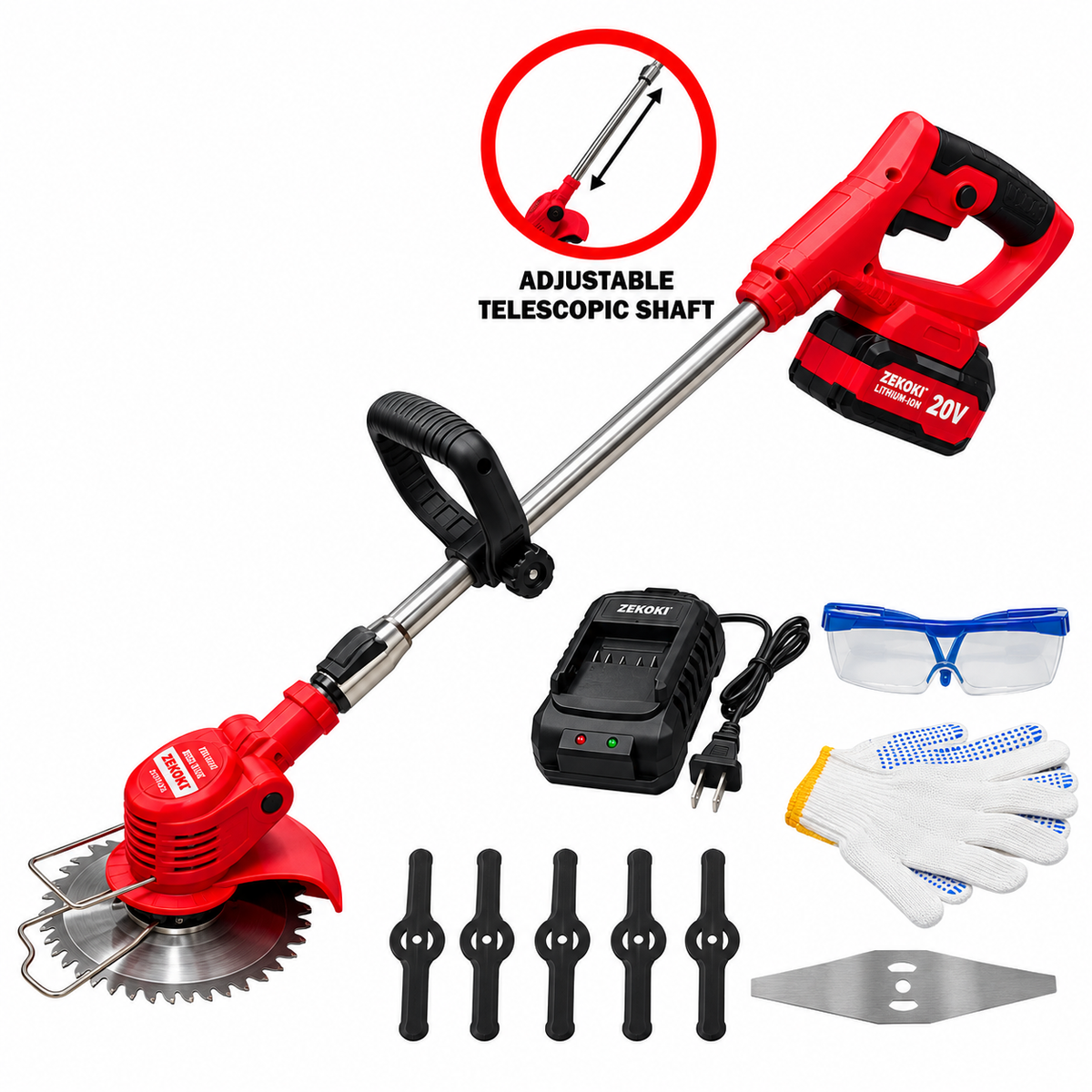 Zekoki ZKK-6023GT Cordless Grass Trimmer 20V [Kit]