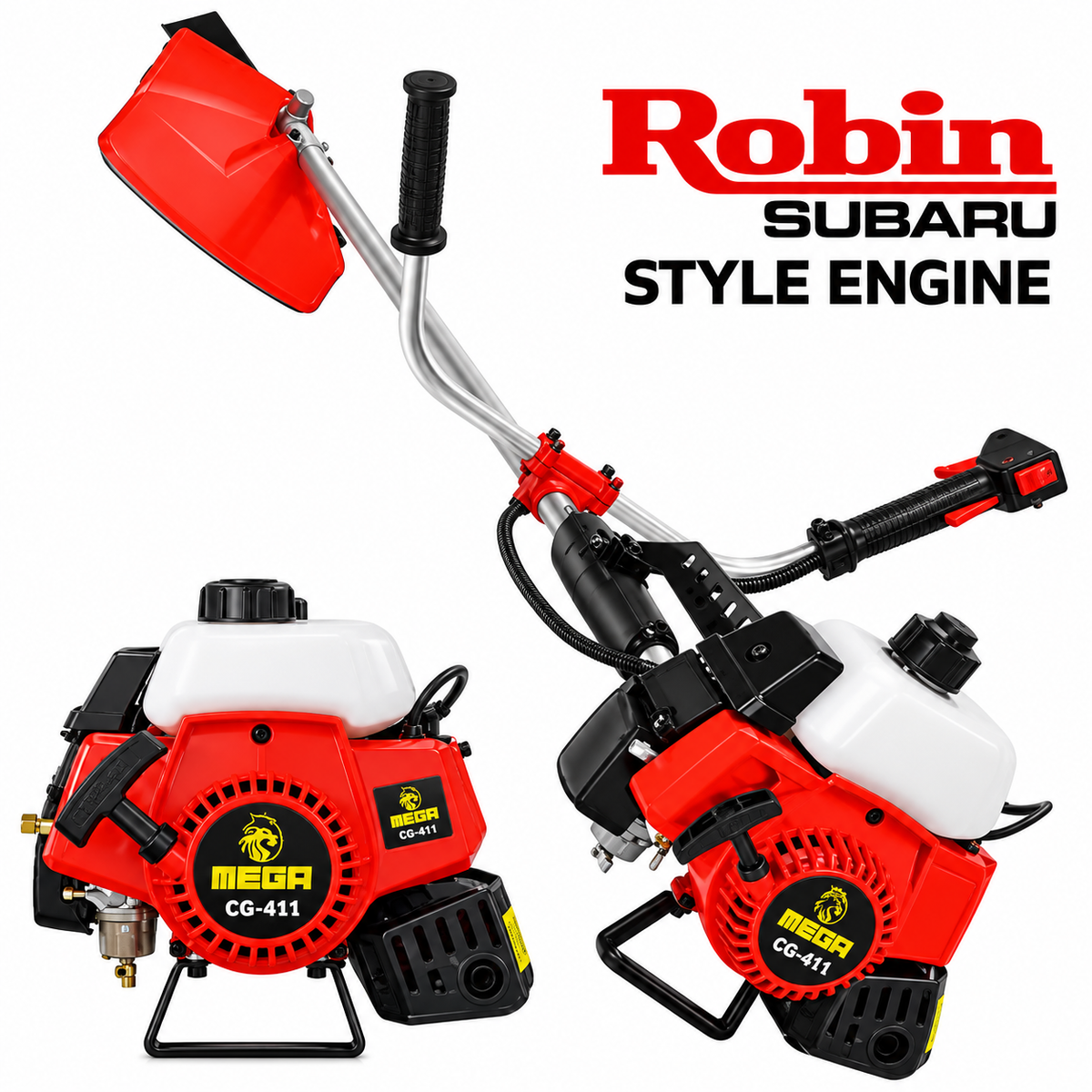 Megatools MCG411 2-Stroke Brush Cutter / Grass Cutter CG411 - ToolsSavvy.ph Main image