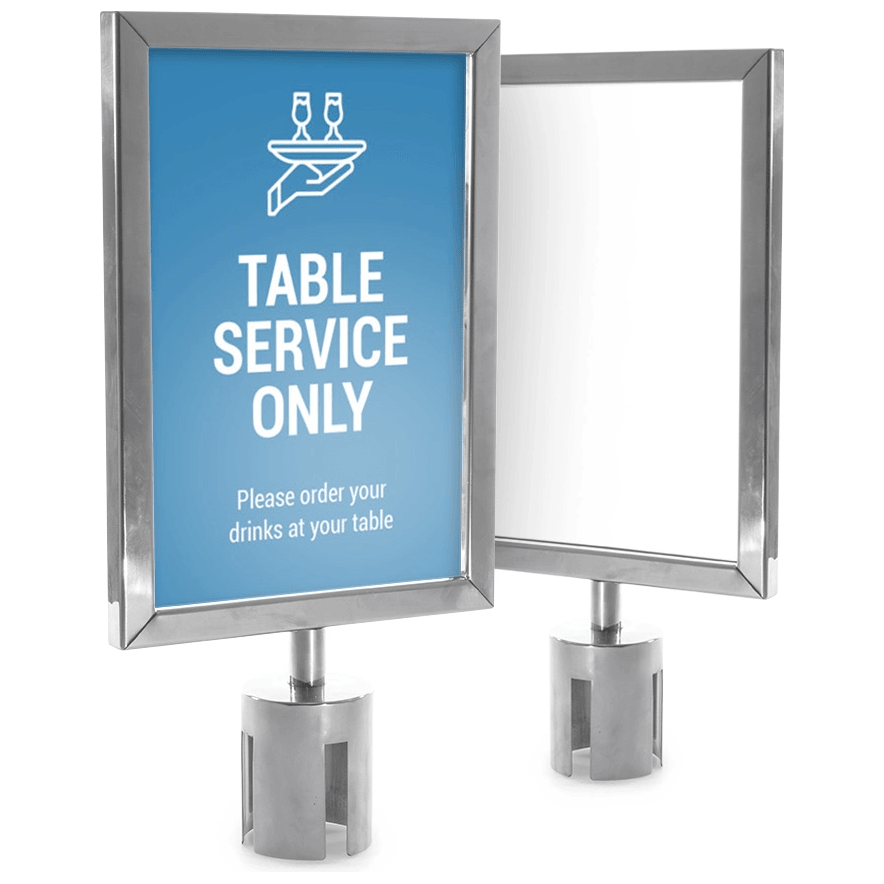 First Sign Holder for Retractable Belt Barrier / Queuing (Stanchion) Pole - KHM Megatools Corp. Main image