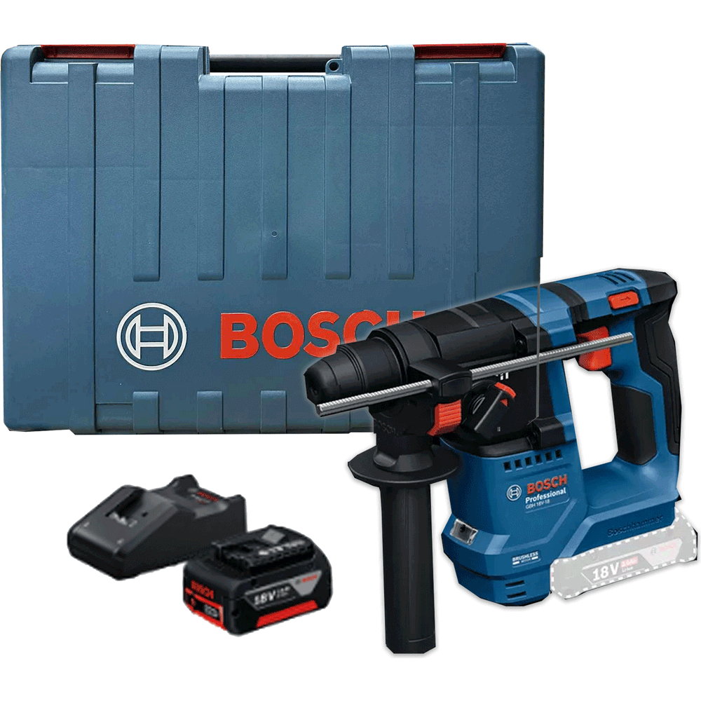 Bosch GBH 18V-18 Professional Cordless Brushless Rotary Hammer Kit Set Main image