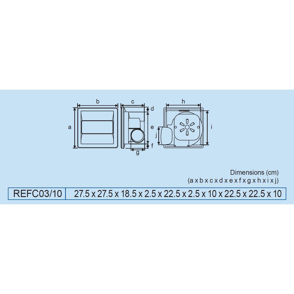 Royu REFC03-10 Ceiling Mounted Exhaust Fan 22W Secondary image
