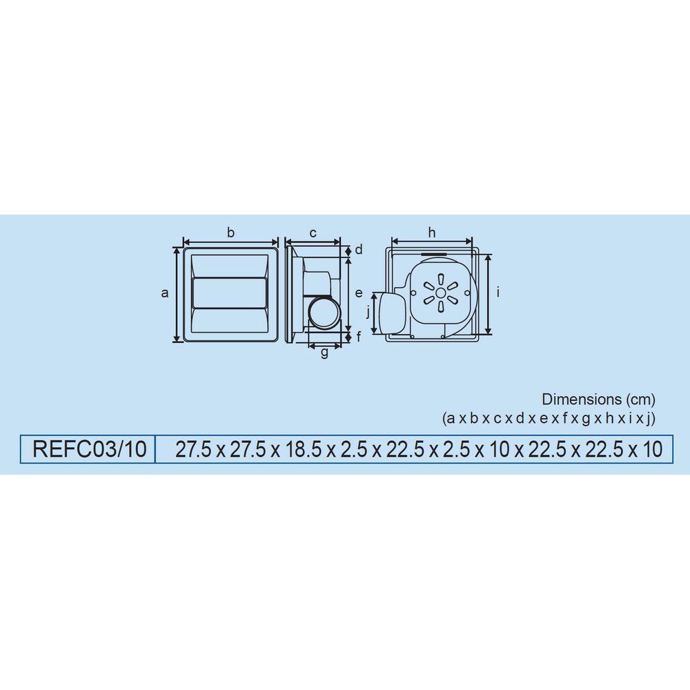 Royu REFC05-10 Ceiling Mounted Exhaust Fan 22W Secondary image