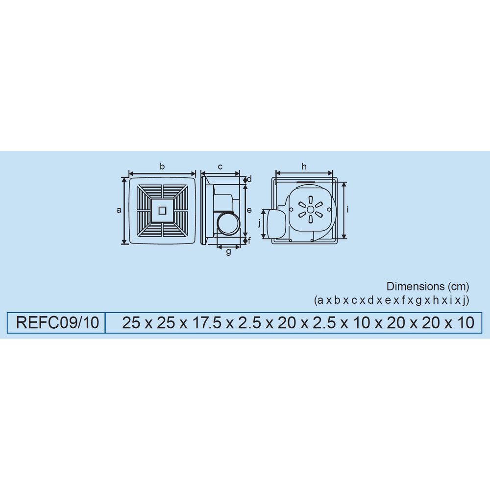 Royu REFC09-10 Ceiling Mounted Exhaust Fan 20W Secondary image