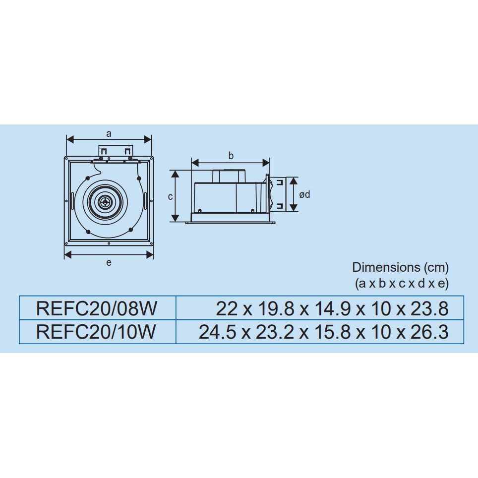 Royu REFC20 Ceiling Mounted Exhaust Fan Secondary image