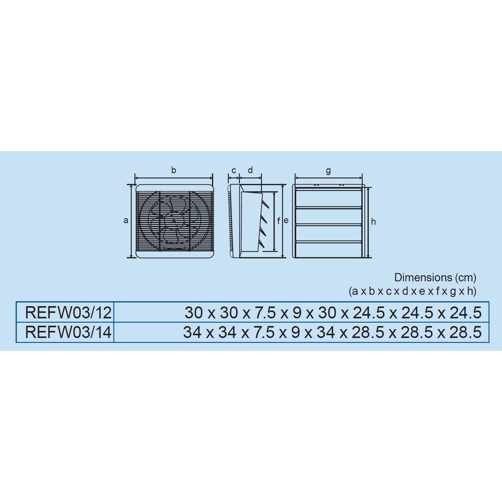 Royu REFW03 Wall Mounted Exhaust Fan Secondary image