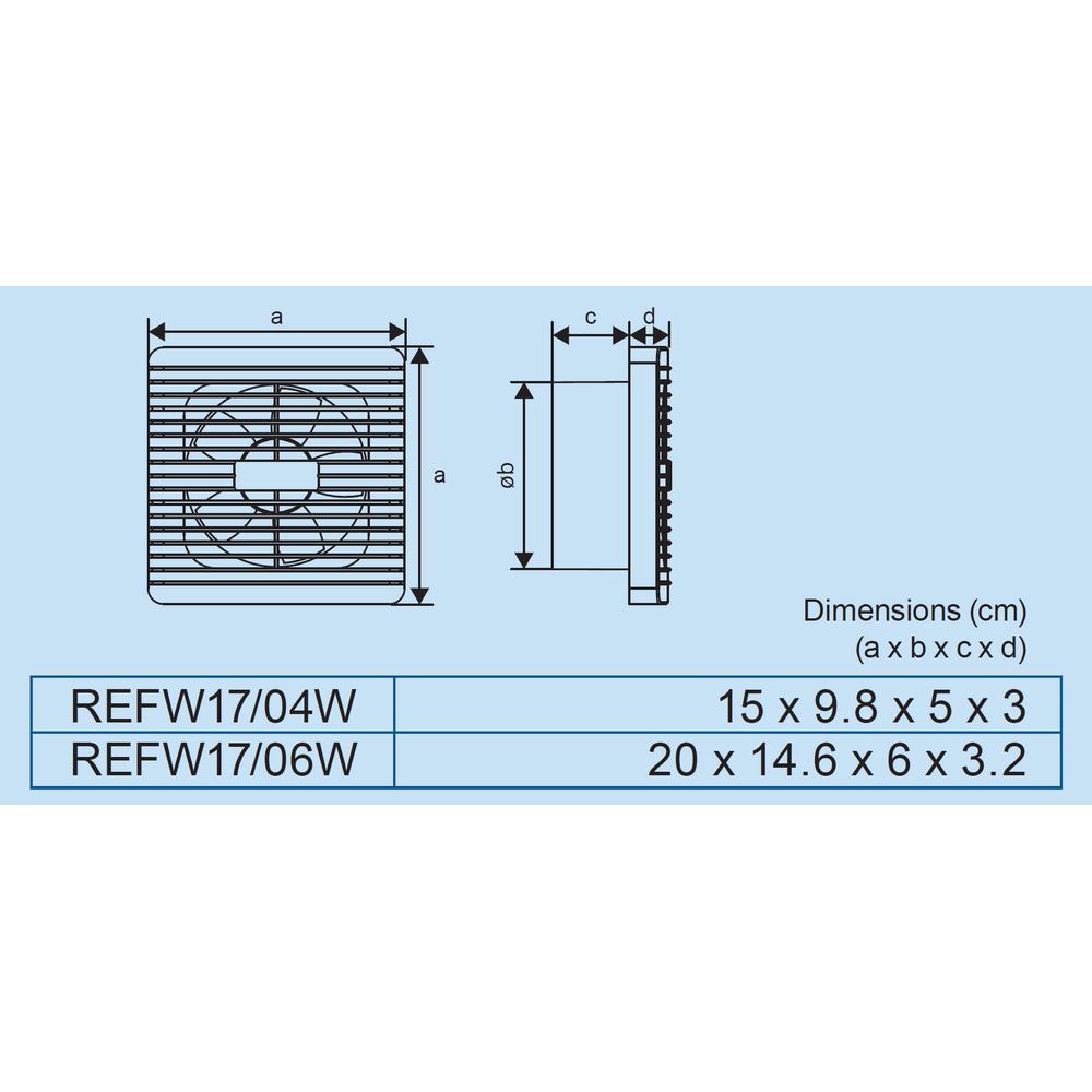 Royu REFW17 Wall Mounted Exhaust Fan Secondary image