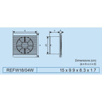 Royu REFW18-04W Wall Mounted Exhaust Fan 12W | Royu by KHM Megatools Corp.