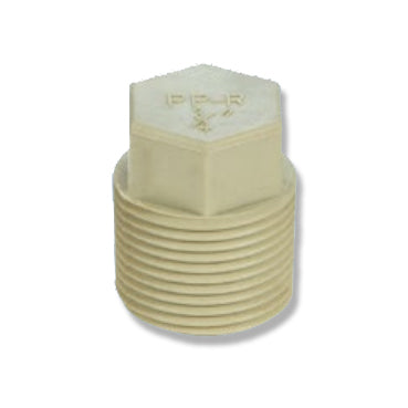 Royu Pipe Threaded Plug [Hot&Cold] (PPR Fittings) | Royu by KHM Megatools Corp. Main image