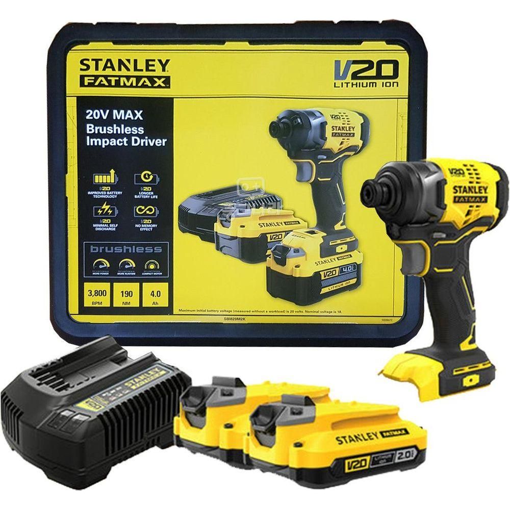 Stanley SBI820M2K 20V Cordless Impact Driver 1/4" Hex 190Nm - KHM Megatools Corp.