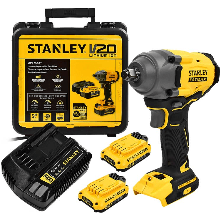 Stanley SBW920M2K 20V Cordless Impact Wrench 1/2" Drive - KHM Megatools Corp.