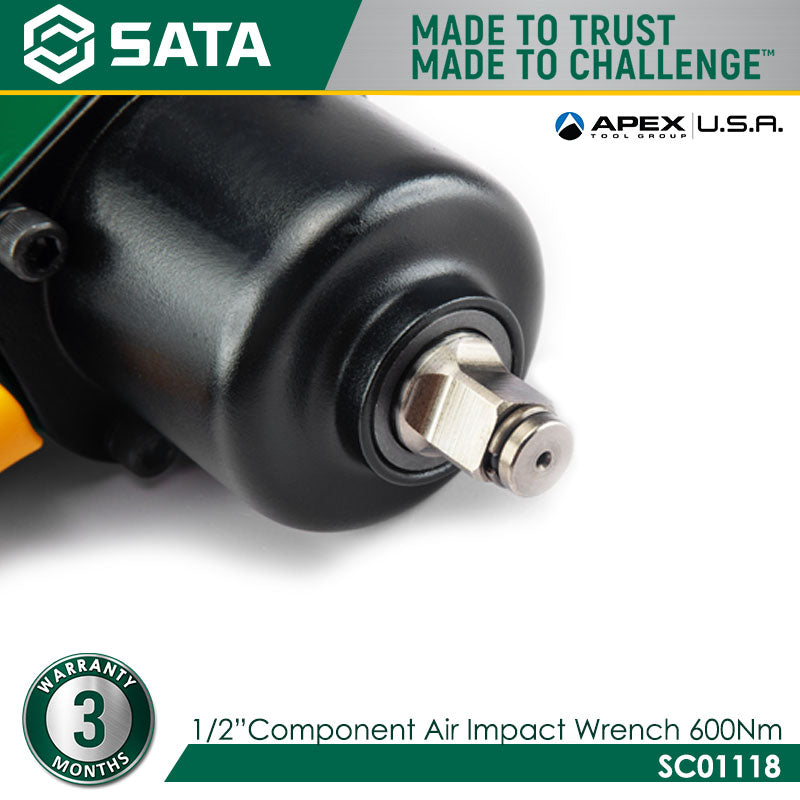 Sata SC01118 1/2" Air Impact Wrench 600Nm - view 3