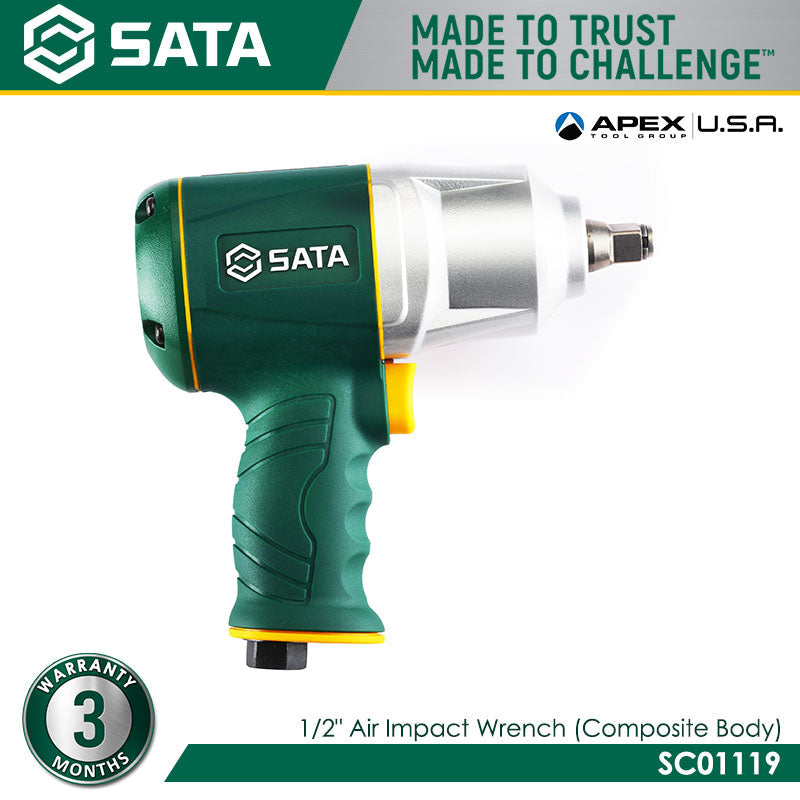 Sata SC01119 1/2" Air Impact Wrench (Composite Body) - view 3