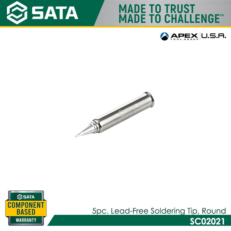 Sata SC02021 5Pc. Lead-Free Soldering Iron Tip B, Round Secondary image