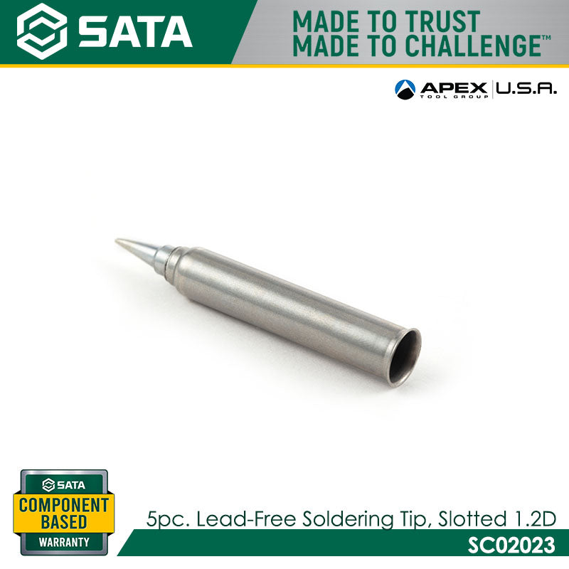 Sata 5Pc. Lead-Free Soldering Iron Tip, Slotted Secondary image